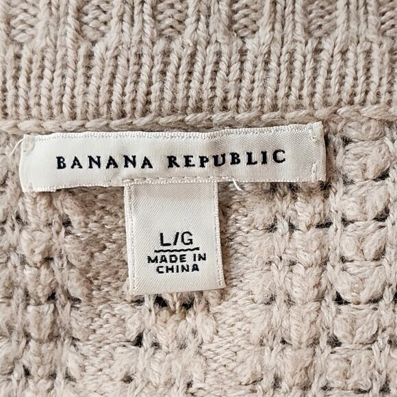 Banana Republic Oatmeal Wool Alpaca Blend Belted Cardigan - Picture 6 of 7